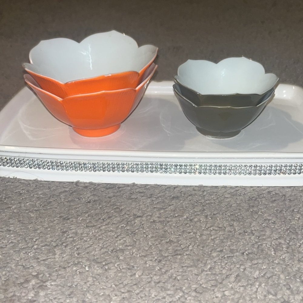 VNTG OMC Porcelain Lotus Bowls